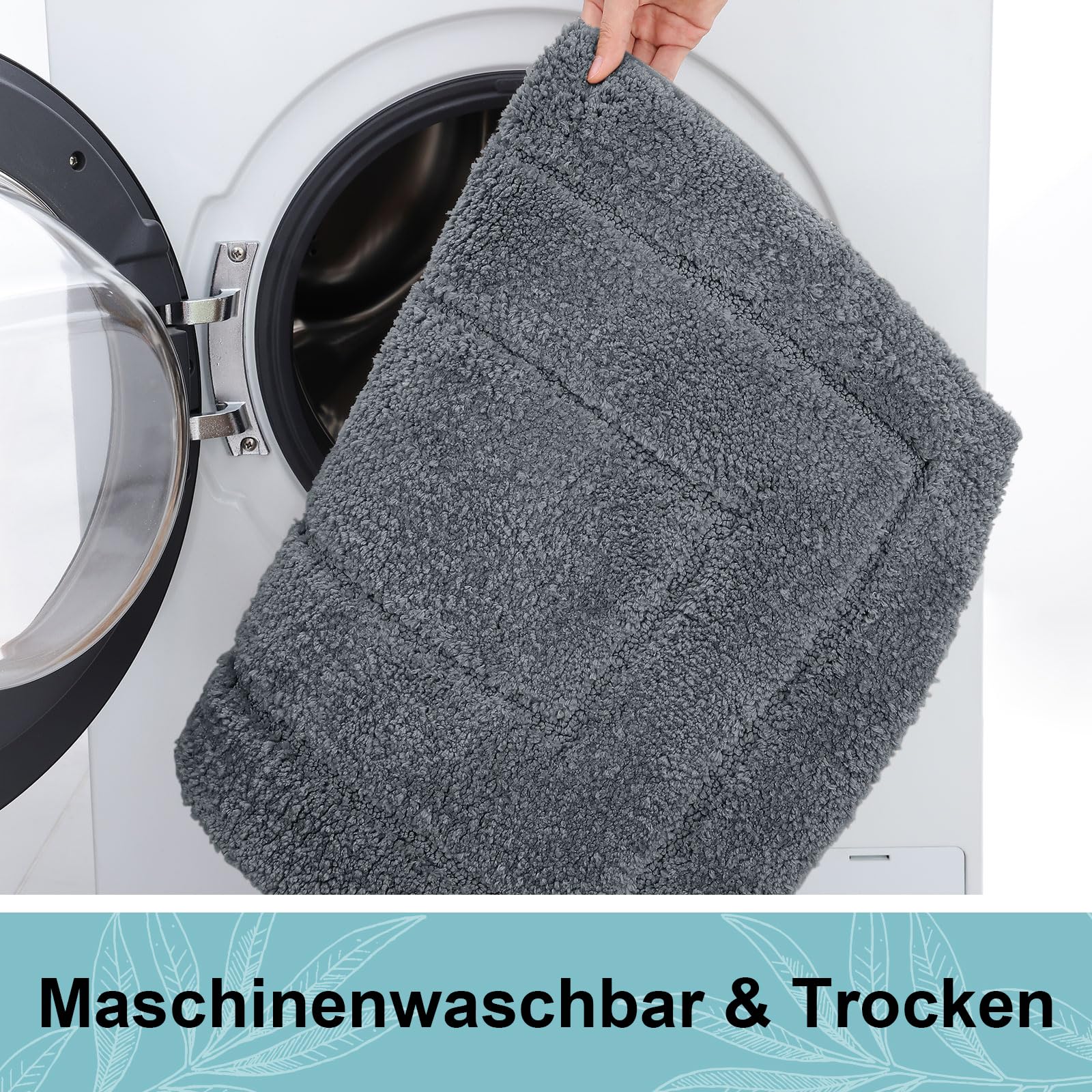 Homaxy Badkamertapijt Set antislip Badmat Zachte Microfiber Flauwige Badmat Badvoorlegger Set 2-delig – 40 x 60 cm 50 x 76 cm, Marine Blauw Homaxy Badkamertapijt Set antislip Badmat Zachte Microfiber Flauwige Badmat Badvoorlegger Set 2-delig – 40 x 60 cm 50 x 76 cm, Marine Blauw