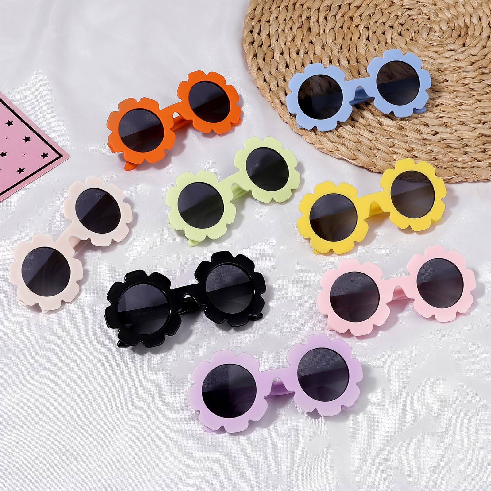 Polarisrd-Sonnenbrille für Babys, mit Riemen, flexibel, biegbar, Sonnenblume, für Neugeborene, 0-24 Monate
