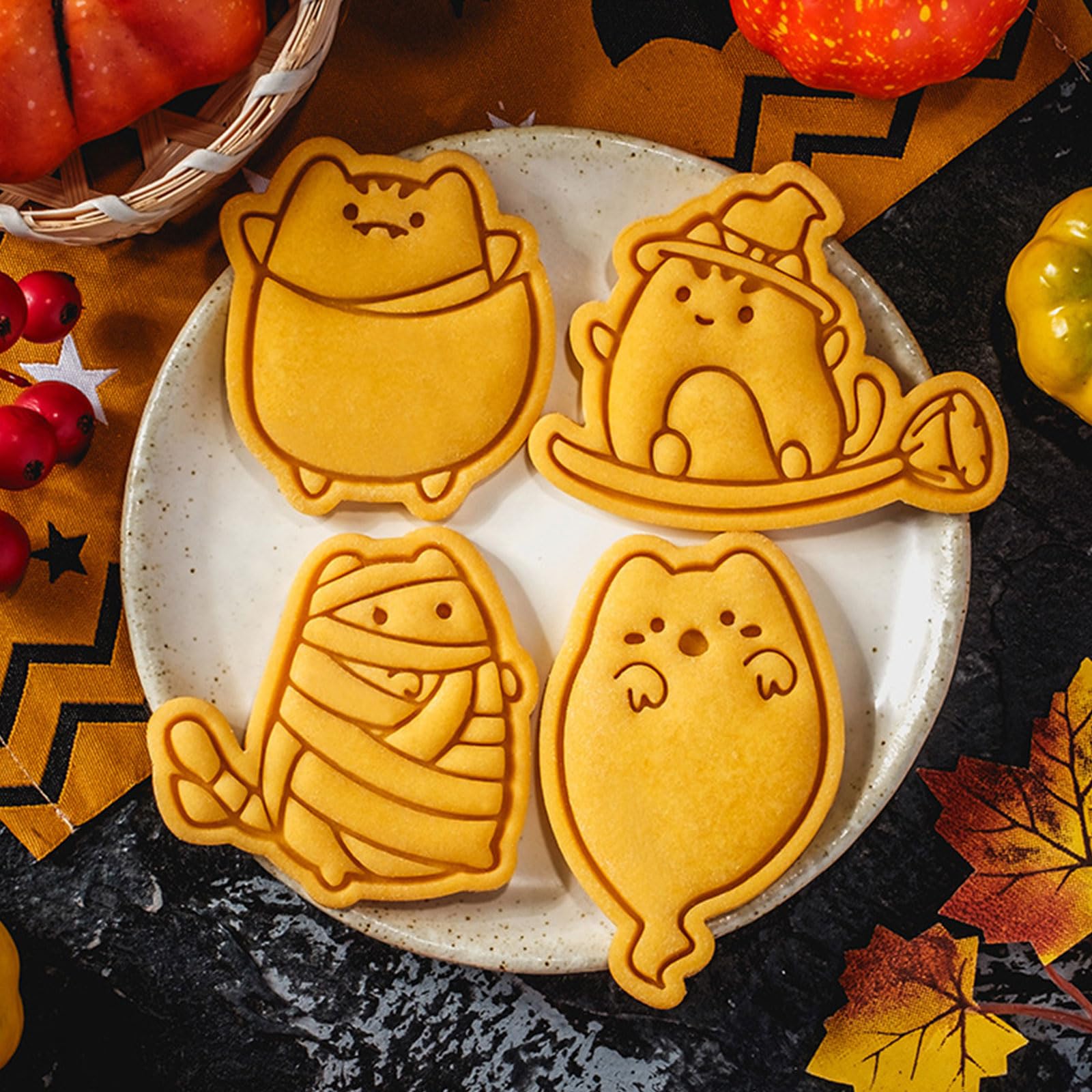 Zkhxhtg bakeware sets 5 Set Biscuit Molds Cookie Molds Halloween Biscuit Cutter Cookie Tool Present for Baking Enthusiasts