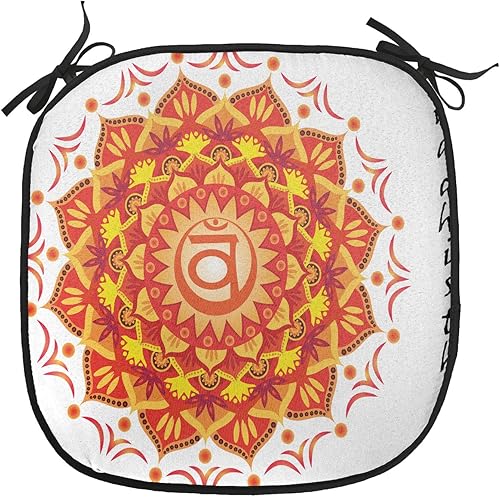 Miniatura 40 de Lunarable Cojín retro para silla, mujer con cabello, letrero de victoria con burbujas de discurso, inspirado en arte pop, acolchado de asiento para