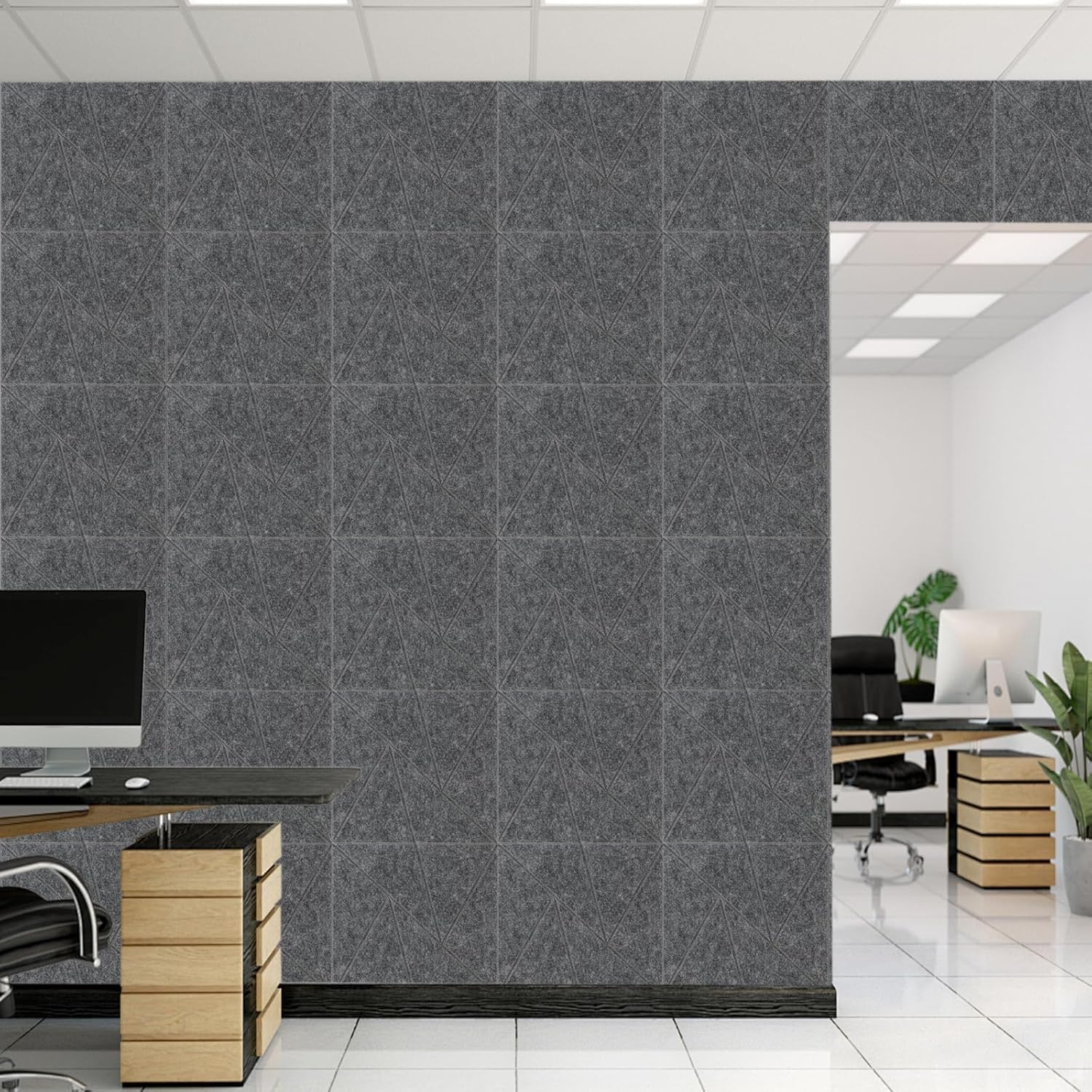 Samoprzylepne panele akustyczne 30 x 30 cm do izolacji akustycznej i pochłaniania, ciemne panele ścienne do studia nagraniowego, domowego biura i wygłuszania, 12 szt