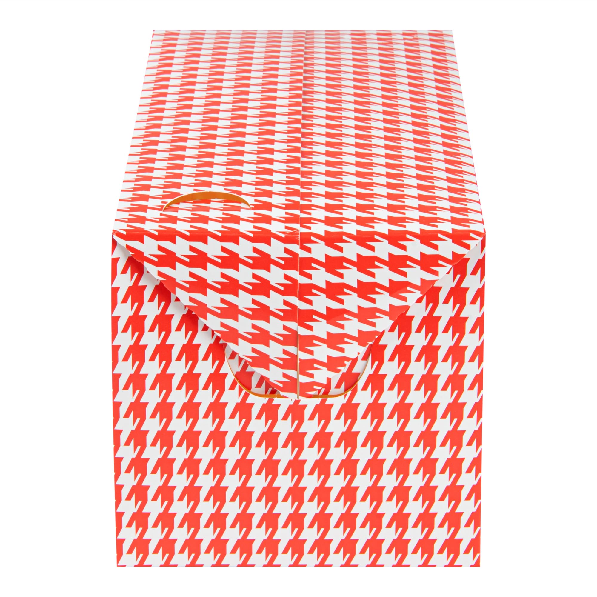 Bio Tek - Cajas para llevar de 80 onzas, 100 recipientes rectangulares para alimentos, cierre superior rápido, desechables, contenedores de papel de pata de gallo rojo, para hamburguesas o pollos
