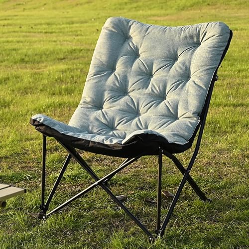 Miniatura 2 de NAIZEA Silla de camping plegables, cómodas sillas de platillo, silla deportiva, silla al aire libre, silla de césped, sillas de sala de estar, silla