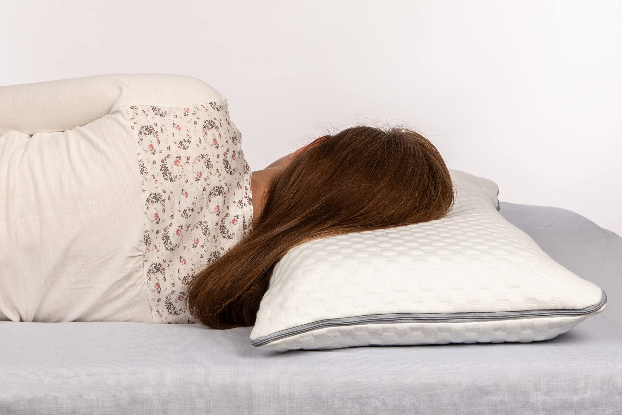 SEASONS - Almohada Viscoelástica Modelo Premium, 70 cm, Multitalla, Almohada Modular Personalizable, Tejido Strech, Doble Funda, Antiácaros y Antibacterias, Fabricado en España