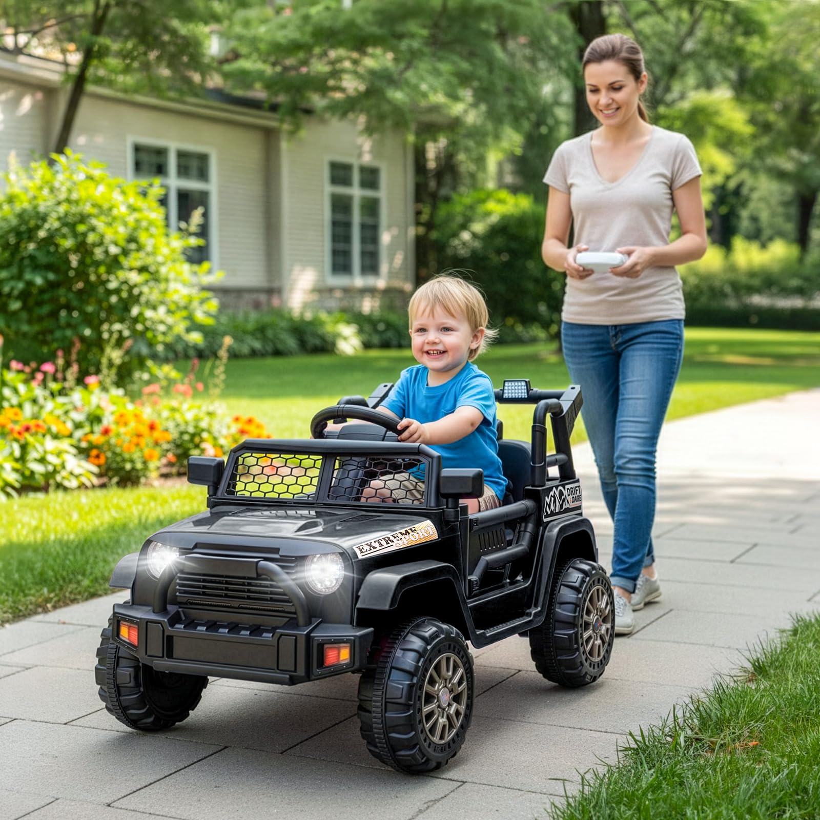 LALAHO Voiture Véhicule électrique Enfant 12V