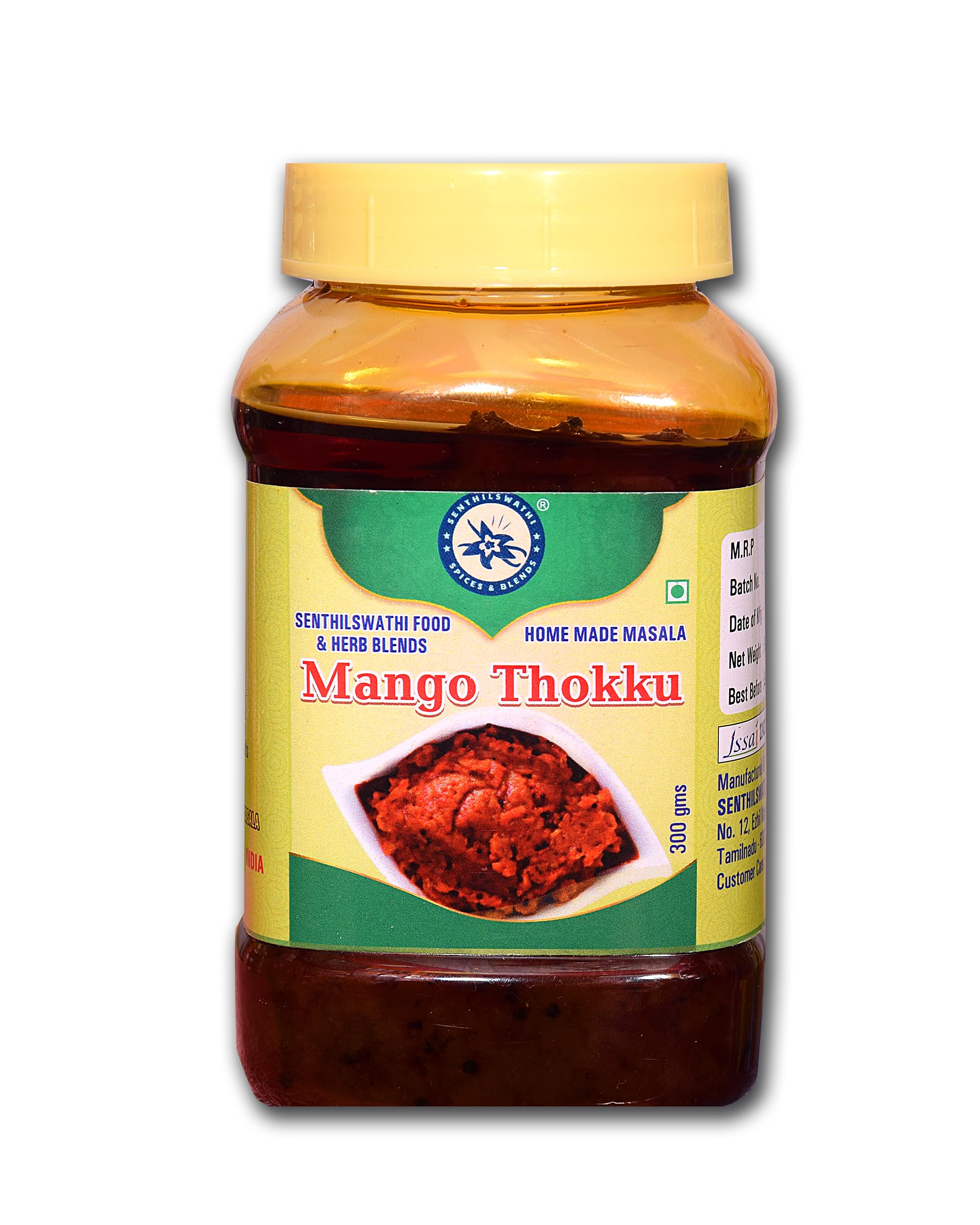 SENTHILSWATHI FOOD SPICES & HERB BLENDS MANGO THOKKU HOME MADE WITH PURE GINGELLY OIL-300 G RICE MIX CHETTINADU SPICEL NO PRESERVATIVES (B0D8WPQPYX) Amazon Price History, Amazon Price Tracker