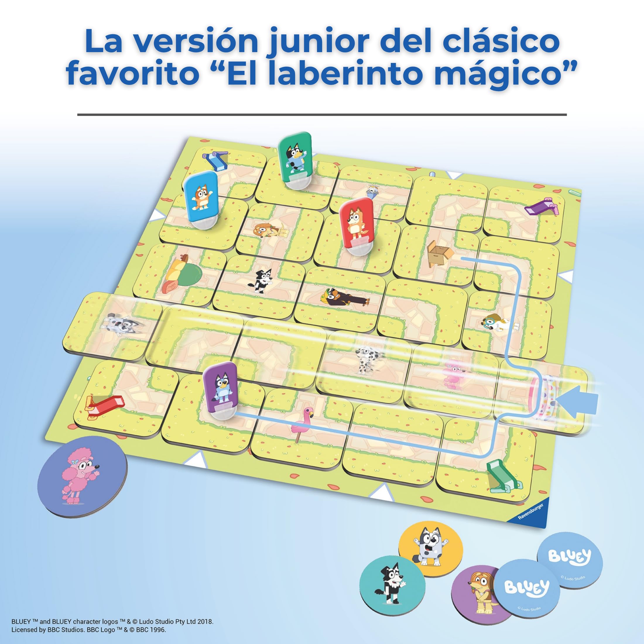Ravensburger - Juego De Mesa 4 Años Labyrinth Junior Bluey | 2-4 Jugadores | Regalos Originales | Juegos De Mesa Niños 4 Años | para Toda La Familia