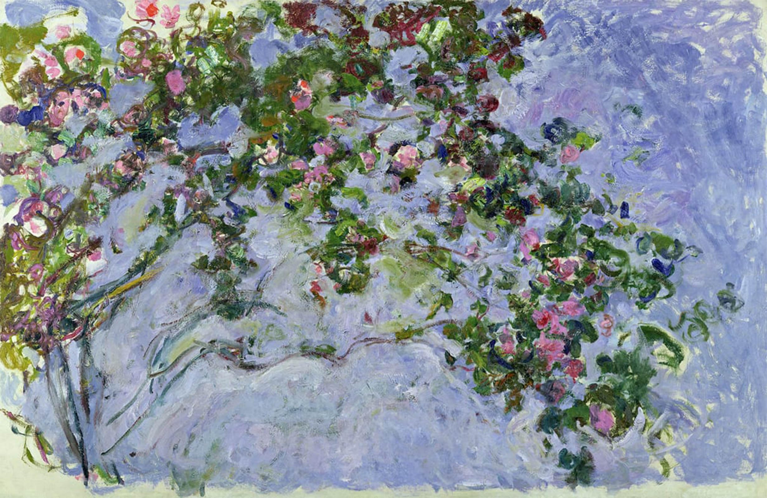 POSTERIIk Vintage Art Print Images Pictures Print the Roses by Claude Monet Modern Colour Posters for Office Home Decor 60x90cm