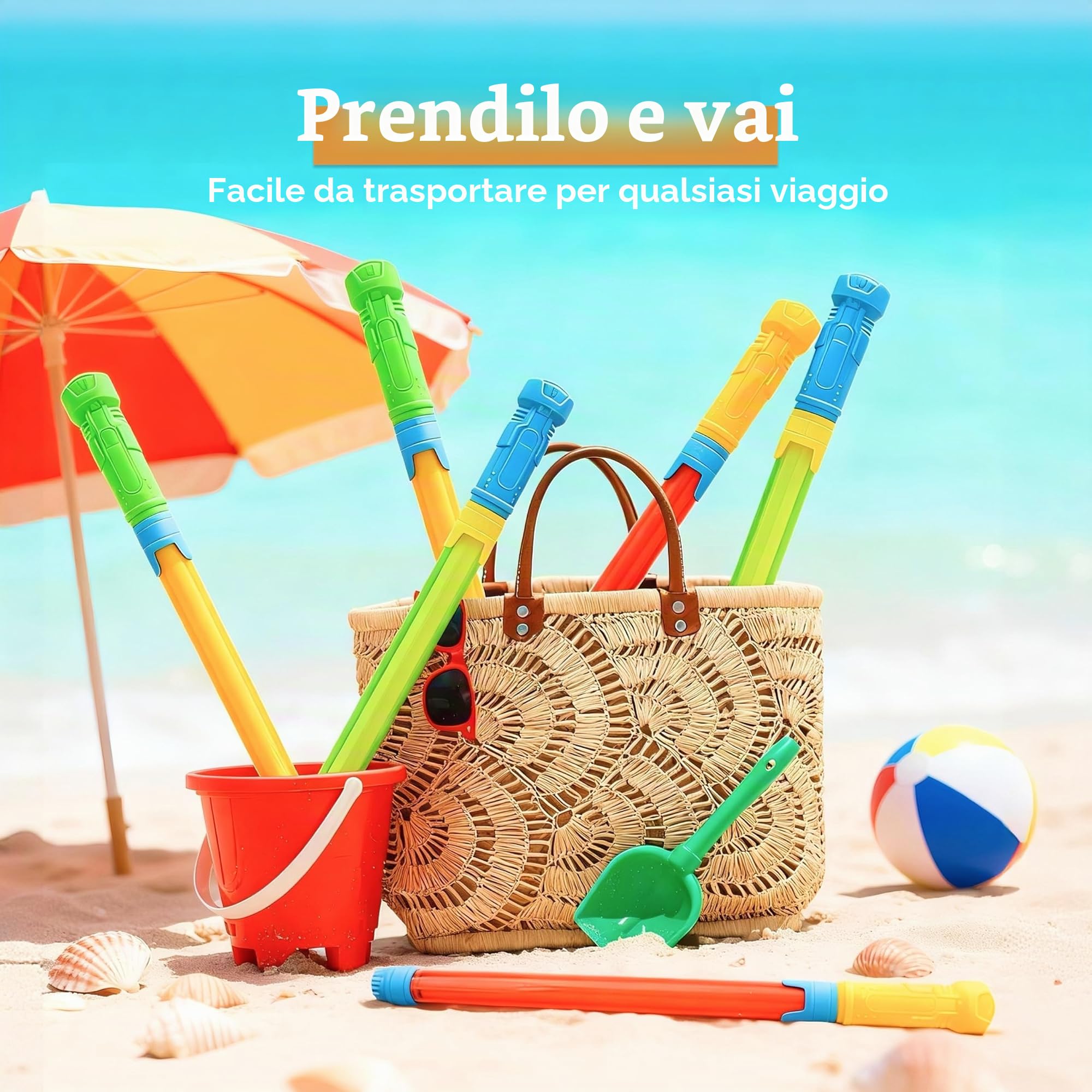 JOYIN 18 pistole ad acqua per bambini, 42 cm, super acqua, pistola a spruzzo ad acqua, per l'estate all'aperto, piscina, cortile, spiaggia, gioco d'acqua