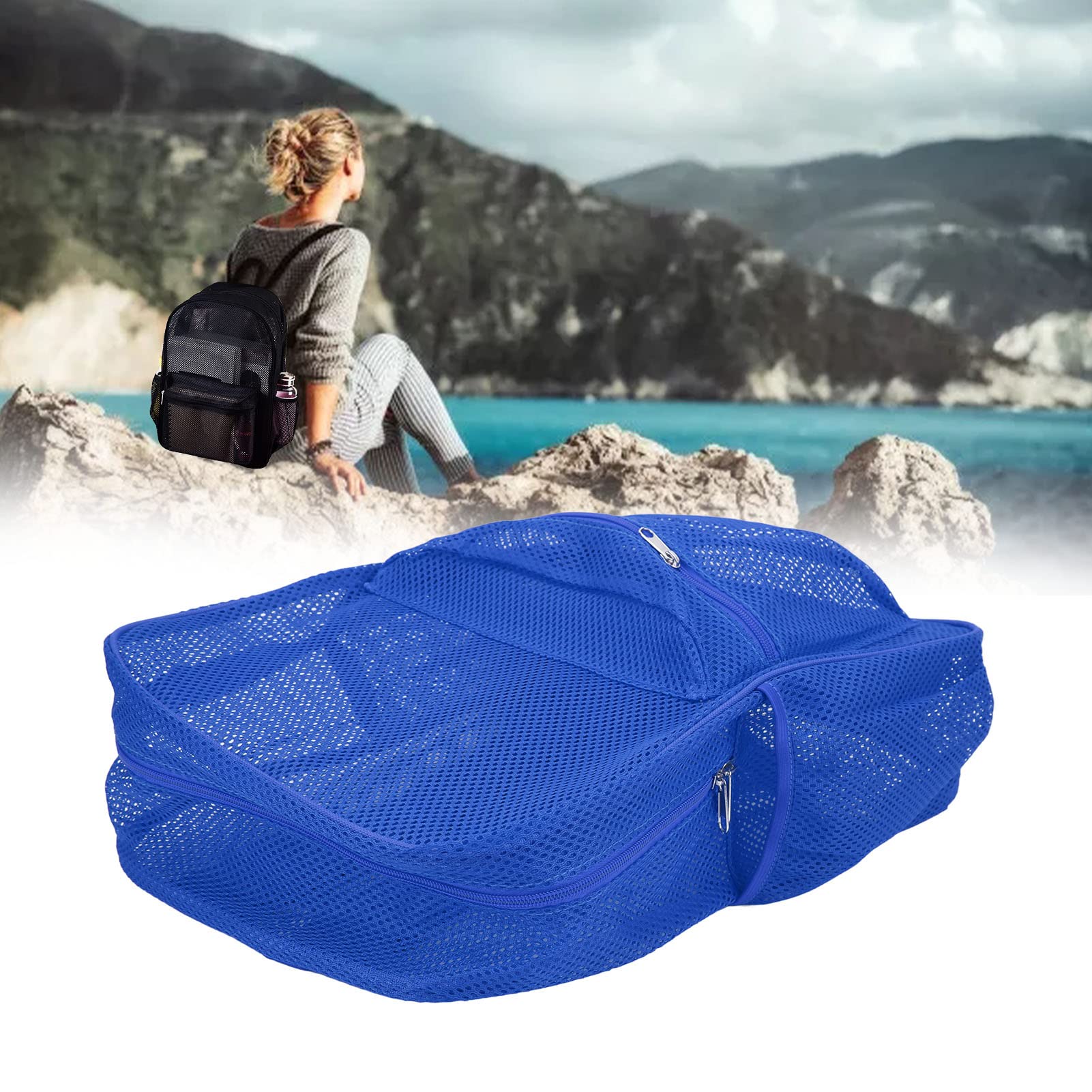 Zaino in rete semi-trasparente resistente, vedere attraverso lo