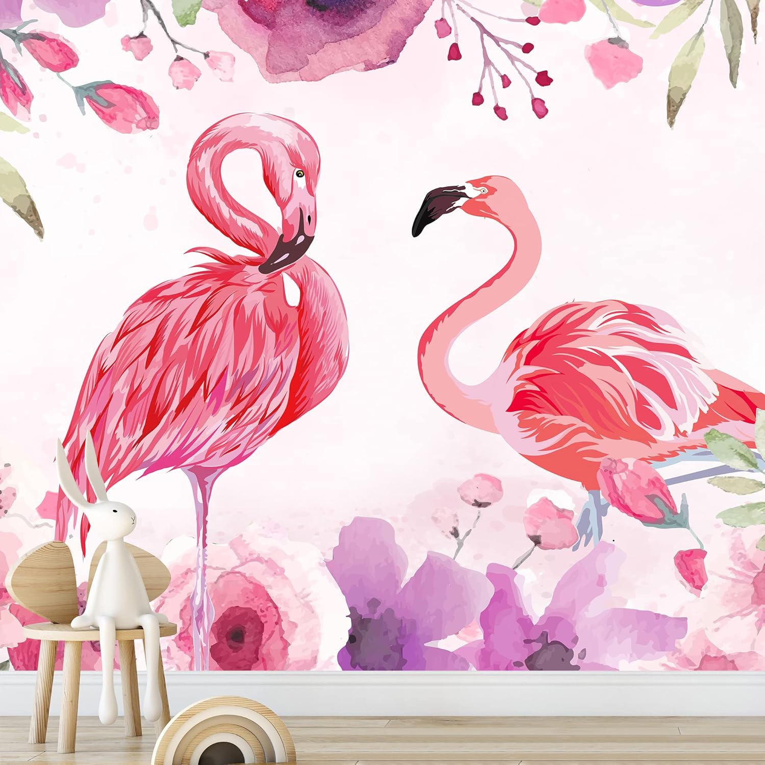 NWT Removable Wall Sticker/Wall Mural Multicolor Rose Flower Collage Nature Wilderness Photography Modern Art Floral Botanical Colorful Zen Farmhouse for Living Room, Bedroom, Office - 100x144 inches