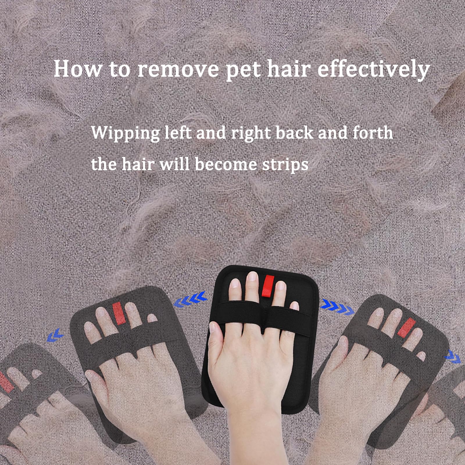 FurryFeast Pet Cat Hair Removal Glove, Cat Hair Remover Mitt, Upgraded Static Pet Hair Removal Brush - Image 2