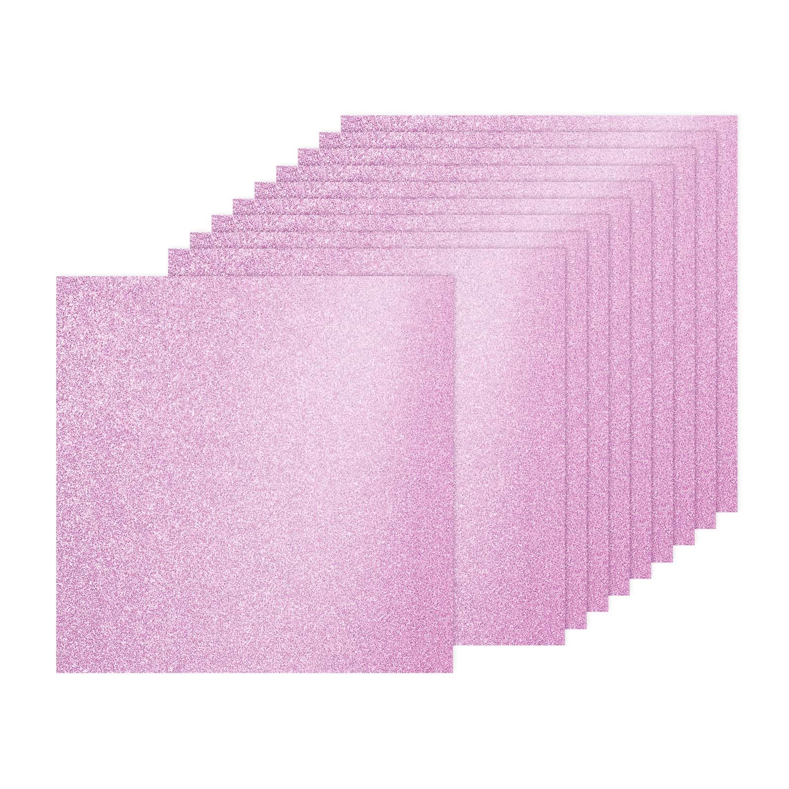 PATIKIL 40Sheets Pink Glitter Cardstock, 12x12In Glitter Paper Card Stock Shiny Scrapbook 250gsm Sparkly Paper Large Shimmer for Crafts Scrapbook DIY Art Wedding Party