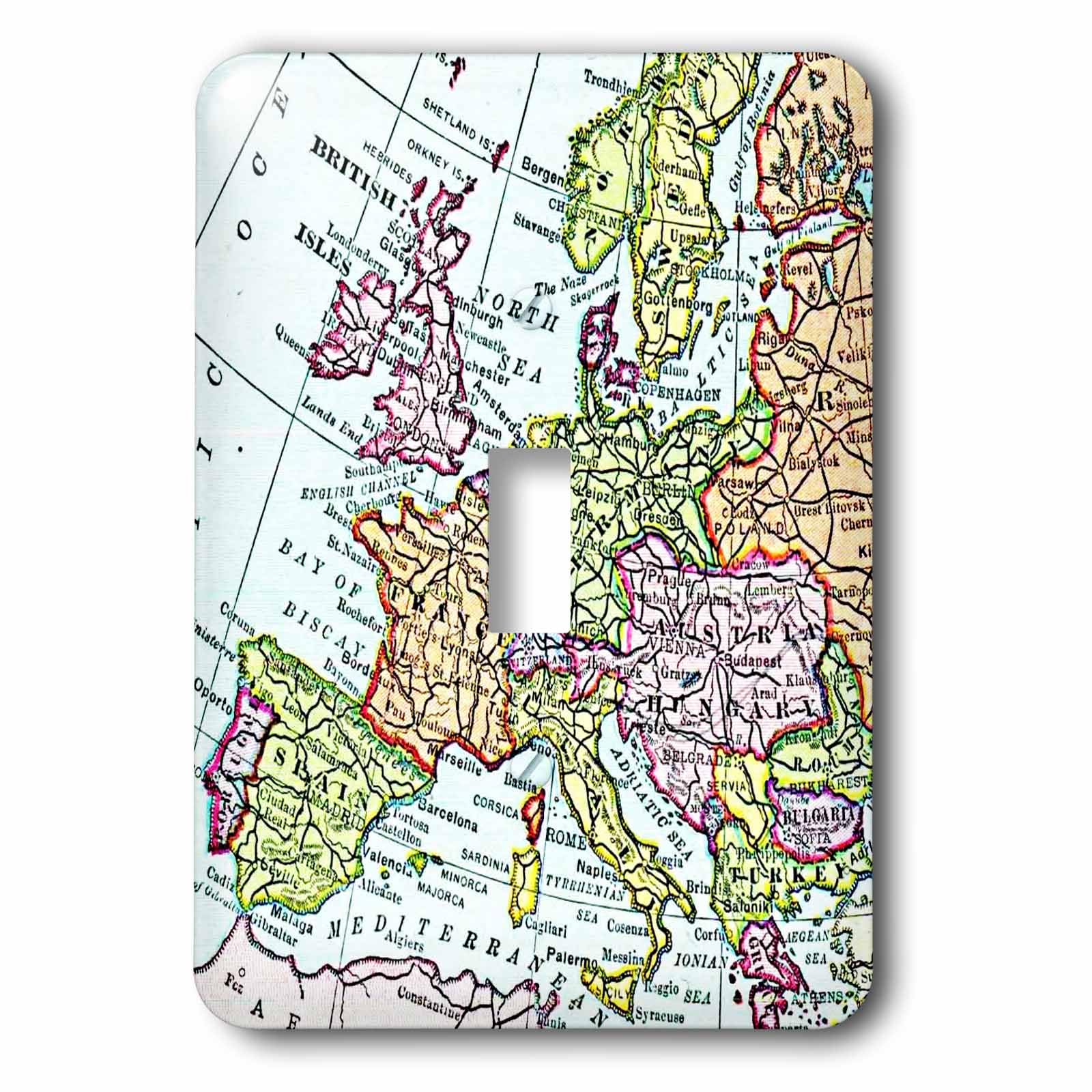 Interrupteur simple à bascule carte européenne rétro et finition haut de gamme