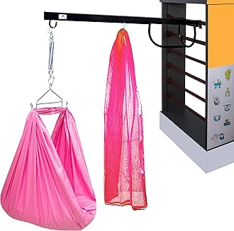 Little Chime New Born Baby Window Cradle Hanger with Spring Set,Mosquito Protection Net and Cotton Cloth-Baby Hanging Swing Cradle(Pink)