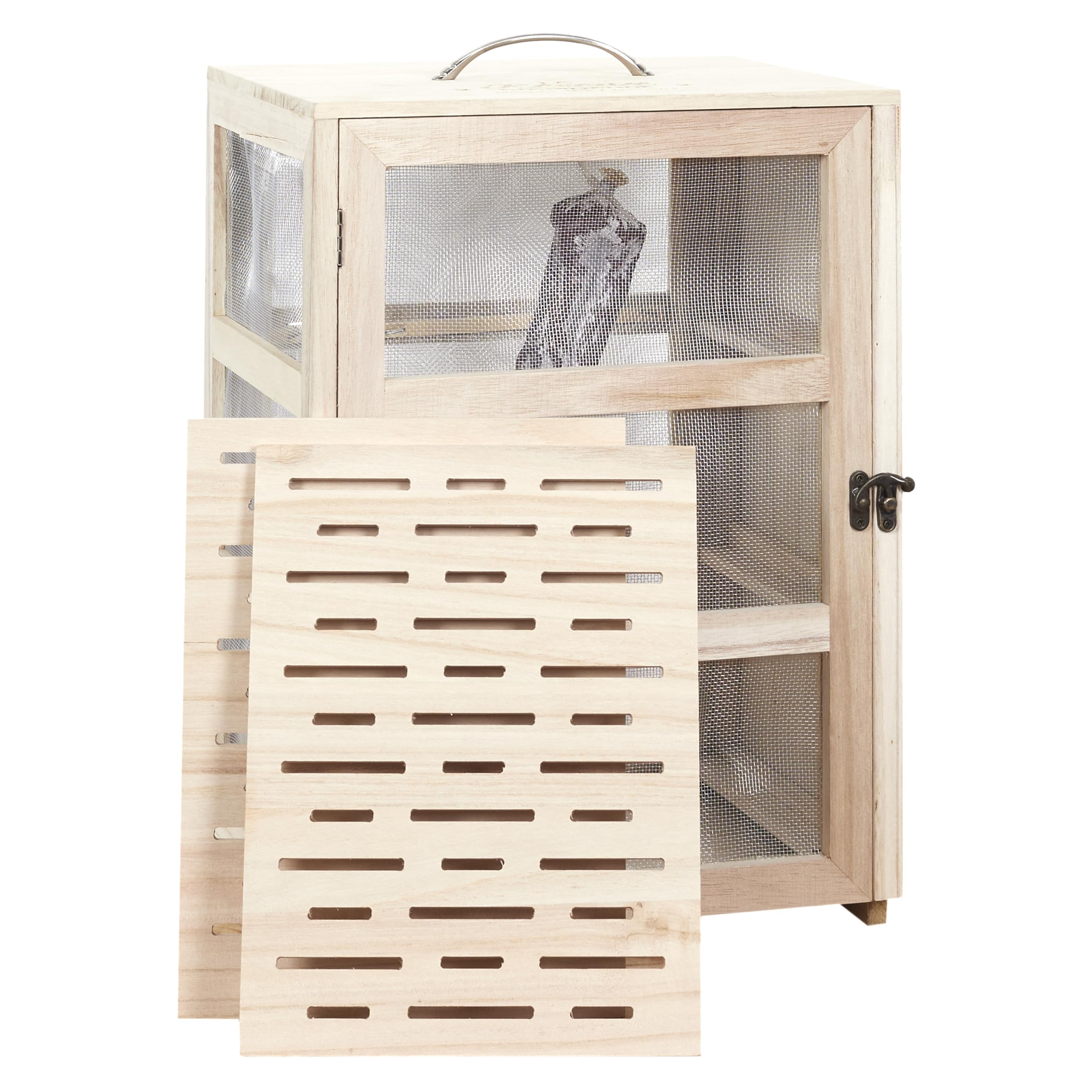 COOK CONCEPT Garde Manger 28 x 24 x 39 cm Cucina Conservazione Altro Accessorio, Paulownia, Legno, Acciaio, 28,2 x 24 x 39