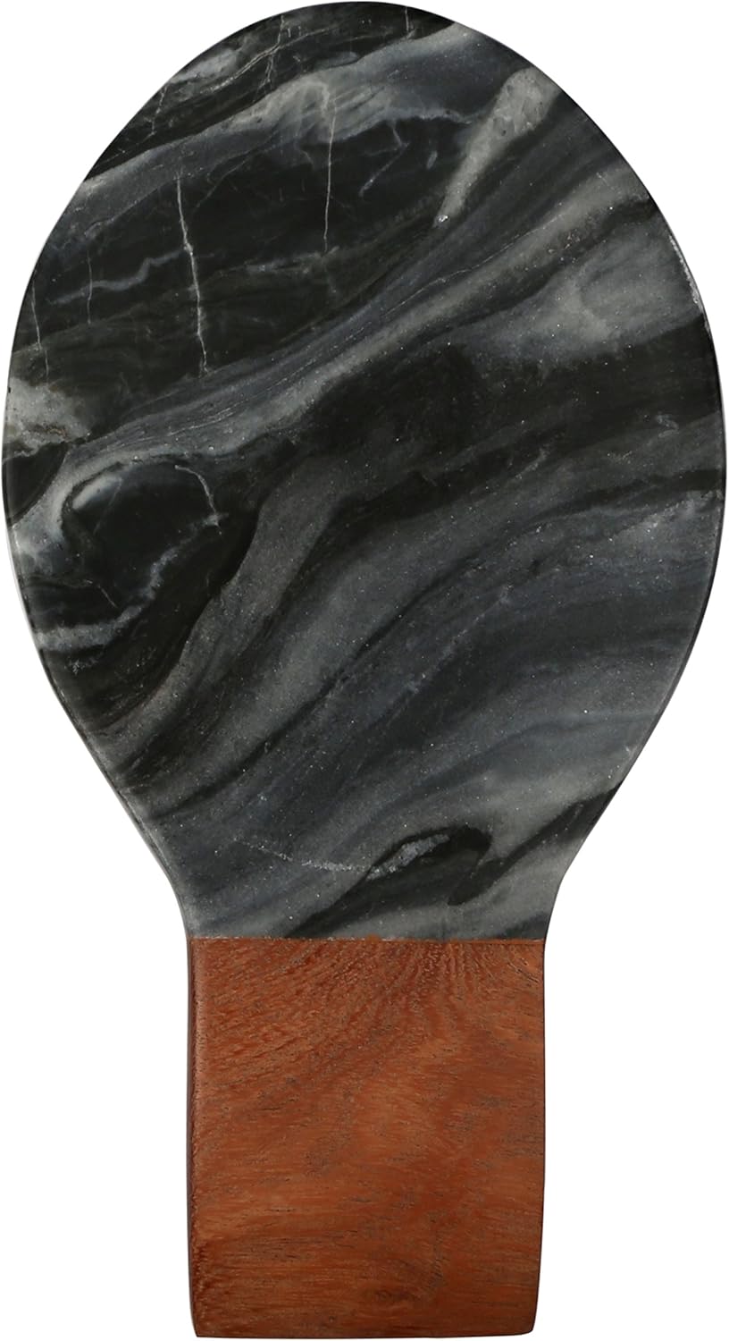 Thirstystone Spoon Rest, Gray Marble Acacia Wood Home