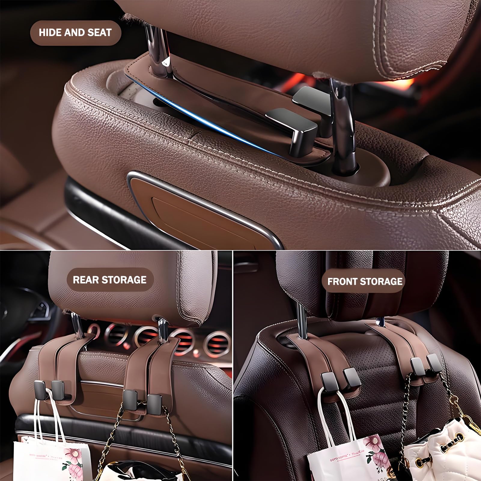Dragon Art Headrest Hooks For Car, Compatible With Lexus RX NX ES GS Is