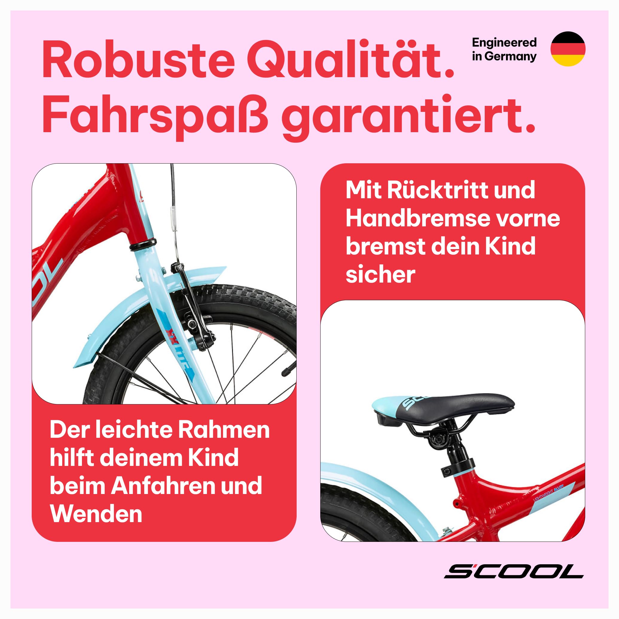 S'COOL XXlite 16/18" vélo enfant 1 vitesse 4-7 ans 100-120 cm