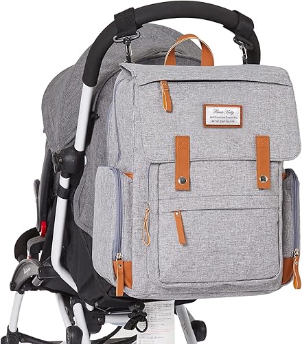 Miniatura 6 de Frank Mully - Mochila de viaje multifunción grande para mamá papá (gris)
