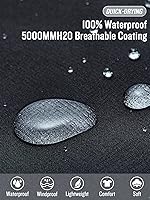 Vista 2 de SaphiRose Chaqueta impermeable ligera para mujer, rompevientos con capucha