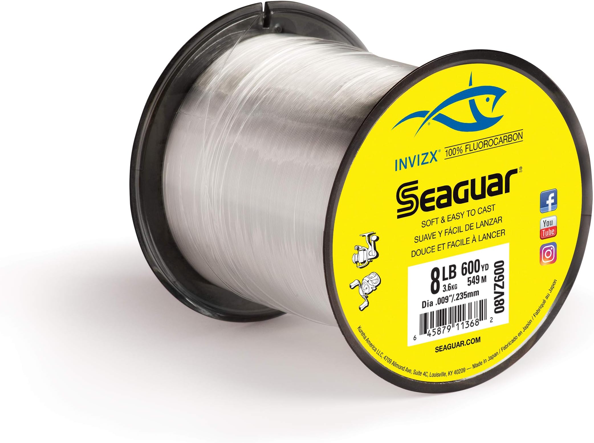 Seaguar InvizX Freshwater Fluorocarbon Fishing Line