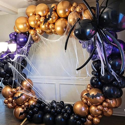 Miniatura 27 de Globos negros de 12 pulgadas, 70 globos de látex negros para fiesta de cumpleaños, globos de helio para Halloween, Navidad, Año Nuevo, boda