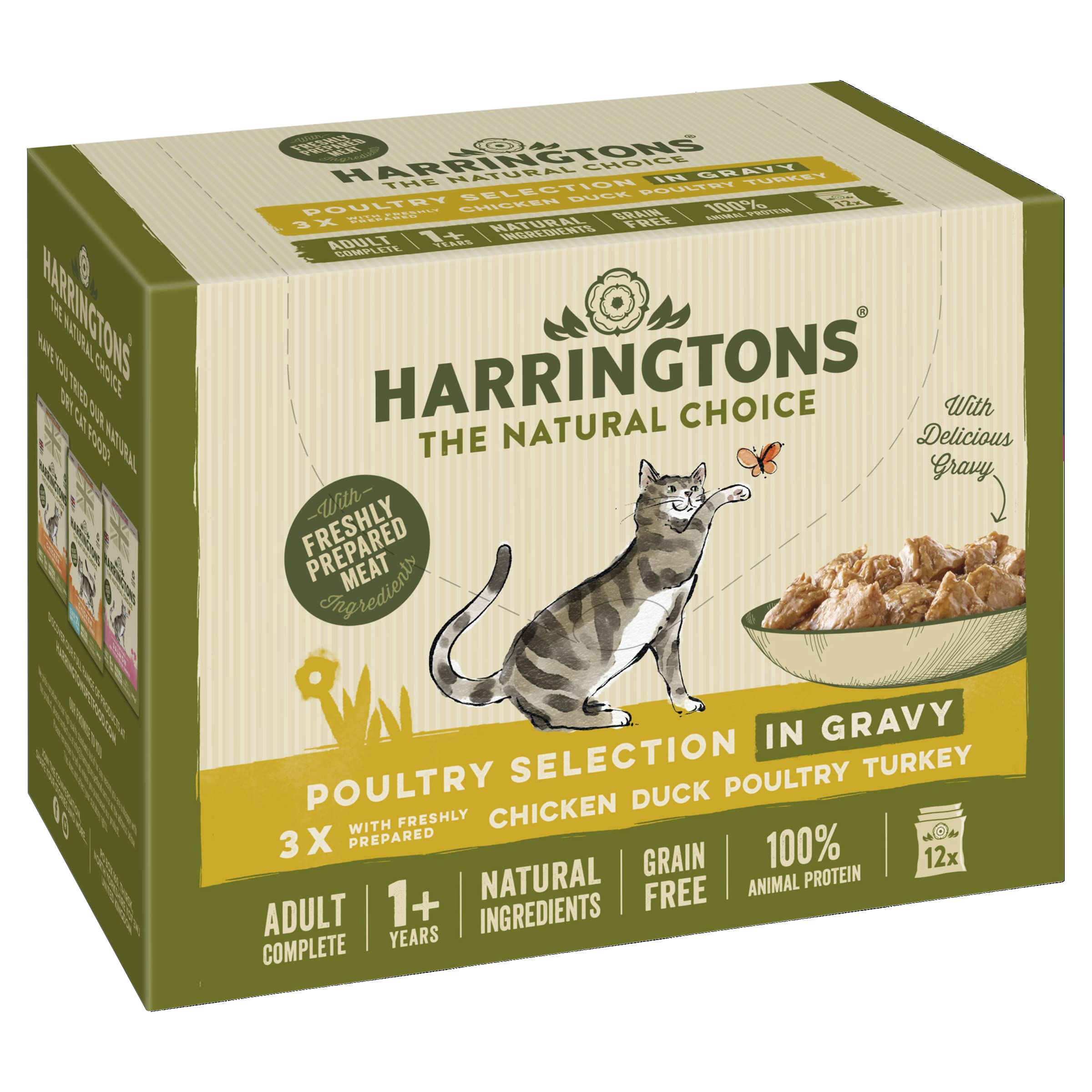 Harrington's Poultry in Gravy Wet Adult Cat Food Multipack 12 x 85g