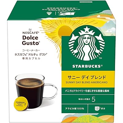 スターバックス サニーデイ ブレンド ネスカフェ ドルチェ グスト専用カプセル12P,箱,レギュラーコーヒー,ブラックコーヒー,ポッド