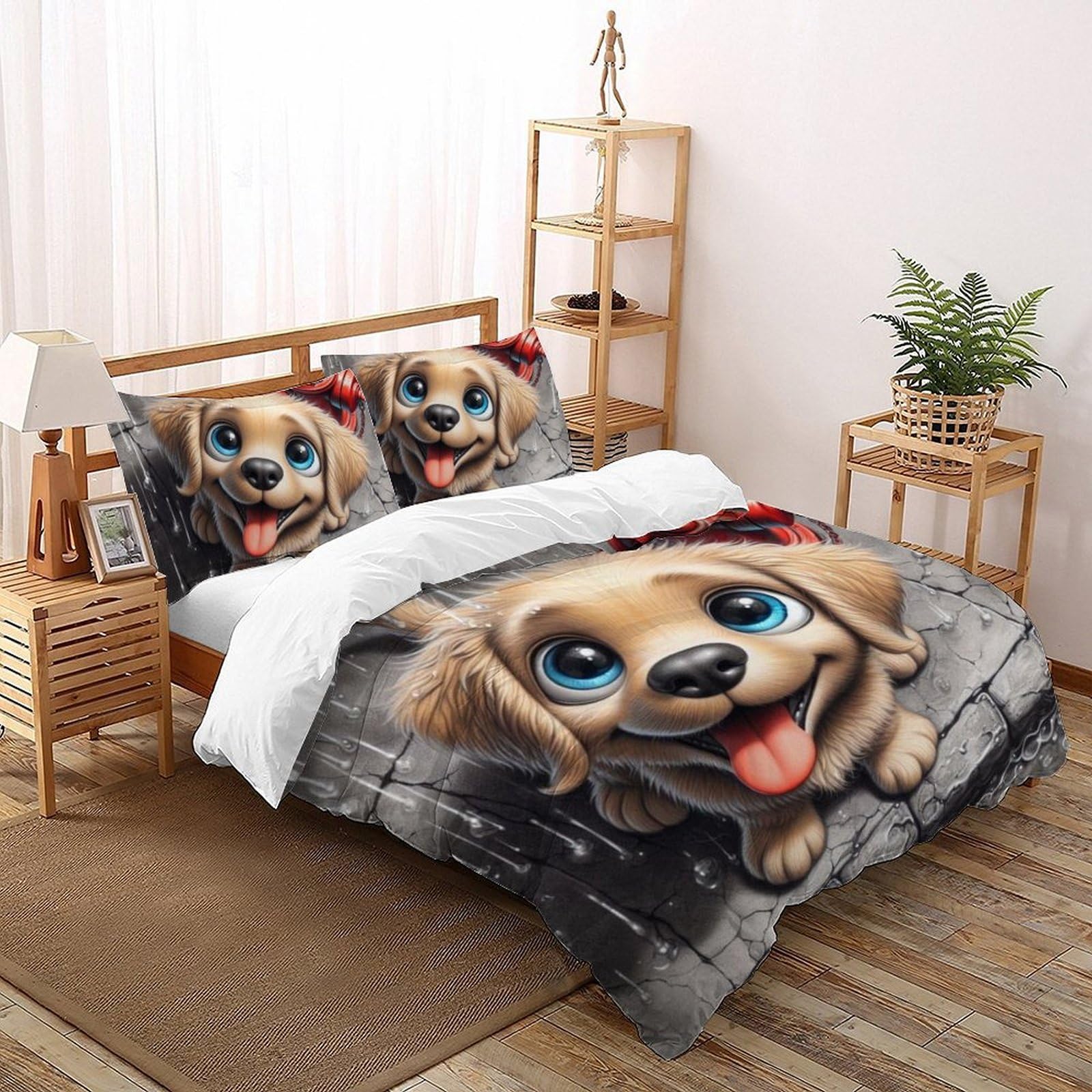 Housse de couette enfant 2 pièces 200x200cm avec taie d'oreiller lit double