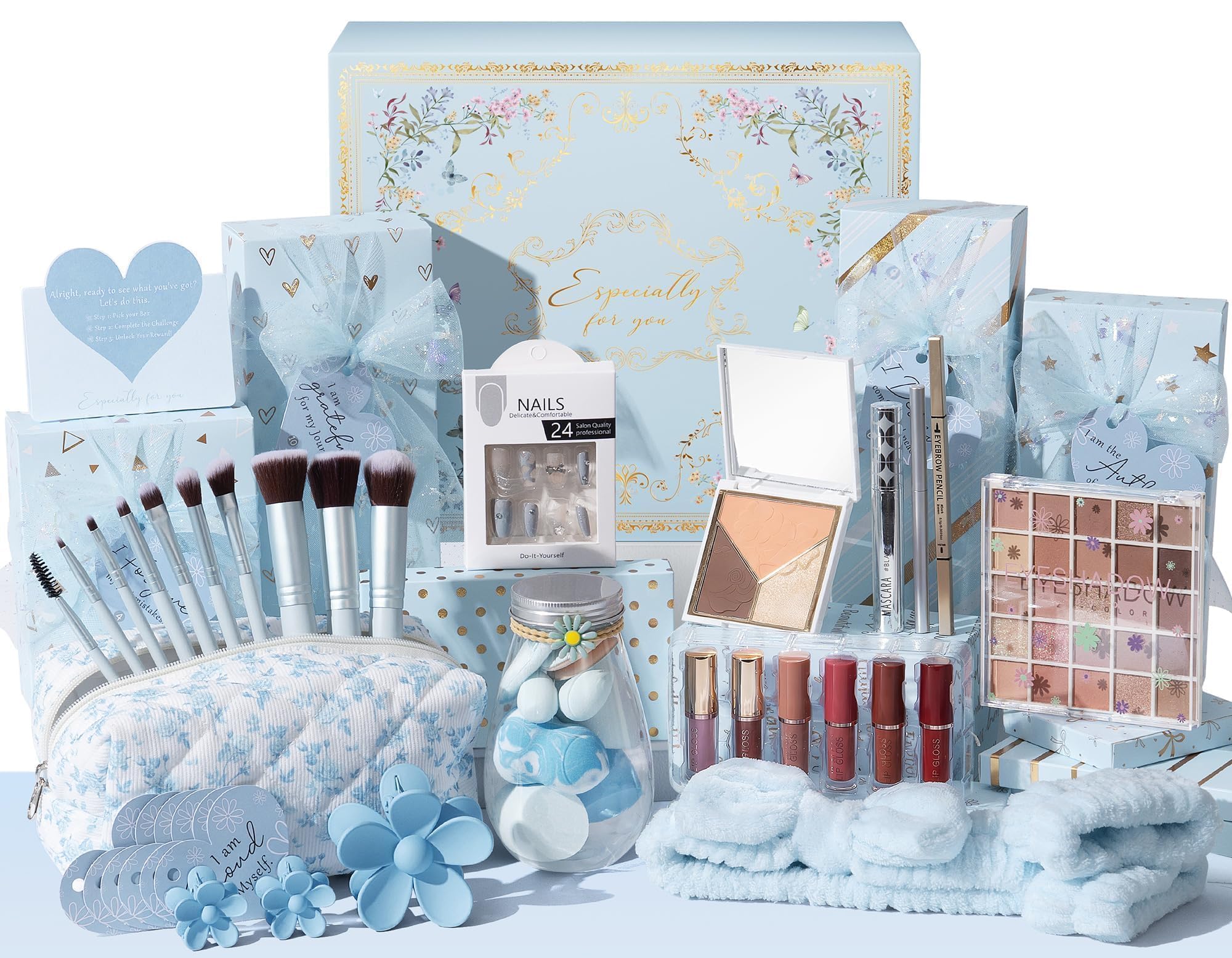 Qinline 10-Pc Self-Love Challenge Makeup Kit