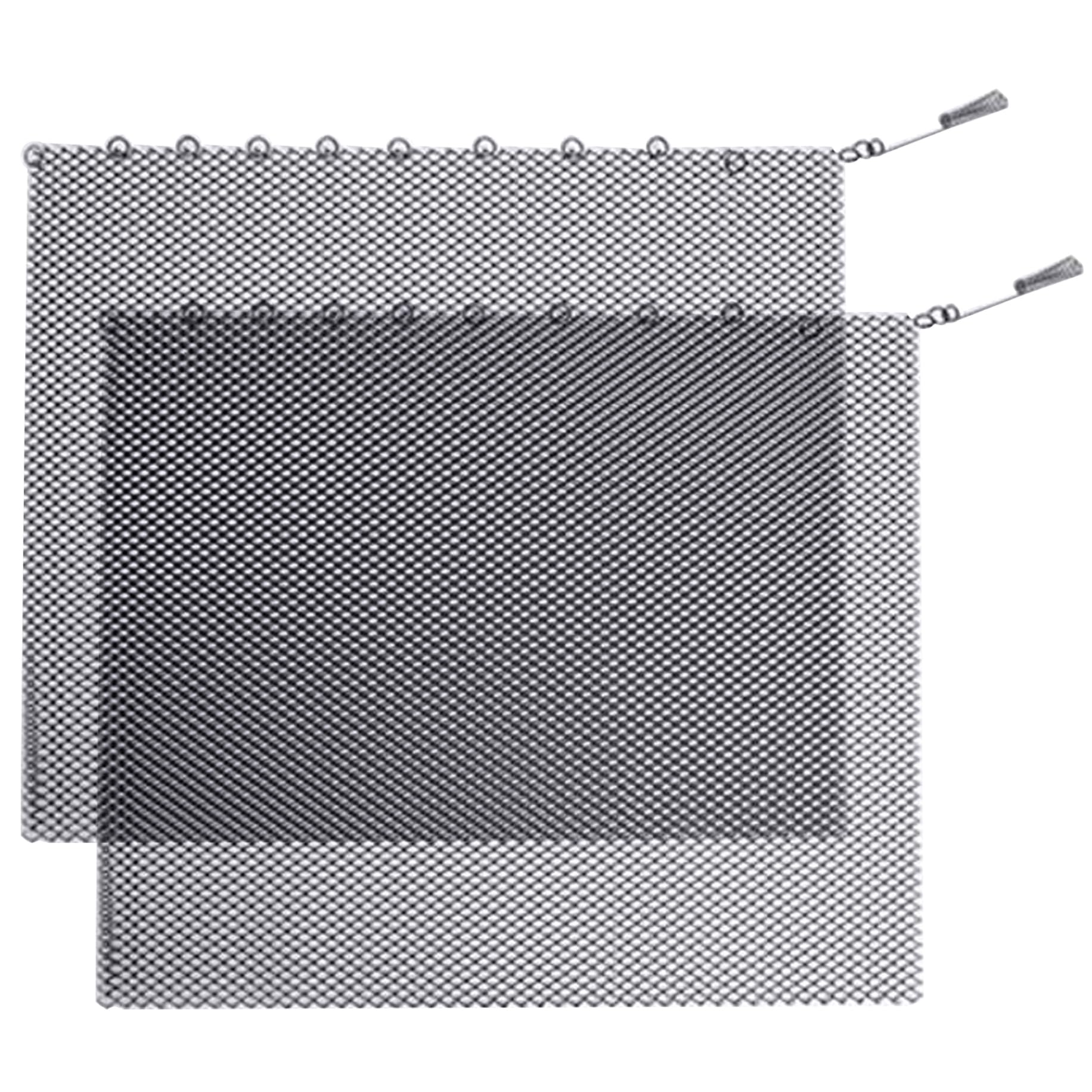 Schermo del caminetto con i tiri 1 coppia Spark Guard Fireplace Mesh Screen Curtain Rust Heat Resistant Home Fireplace Guard, 24x20 pollici