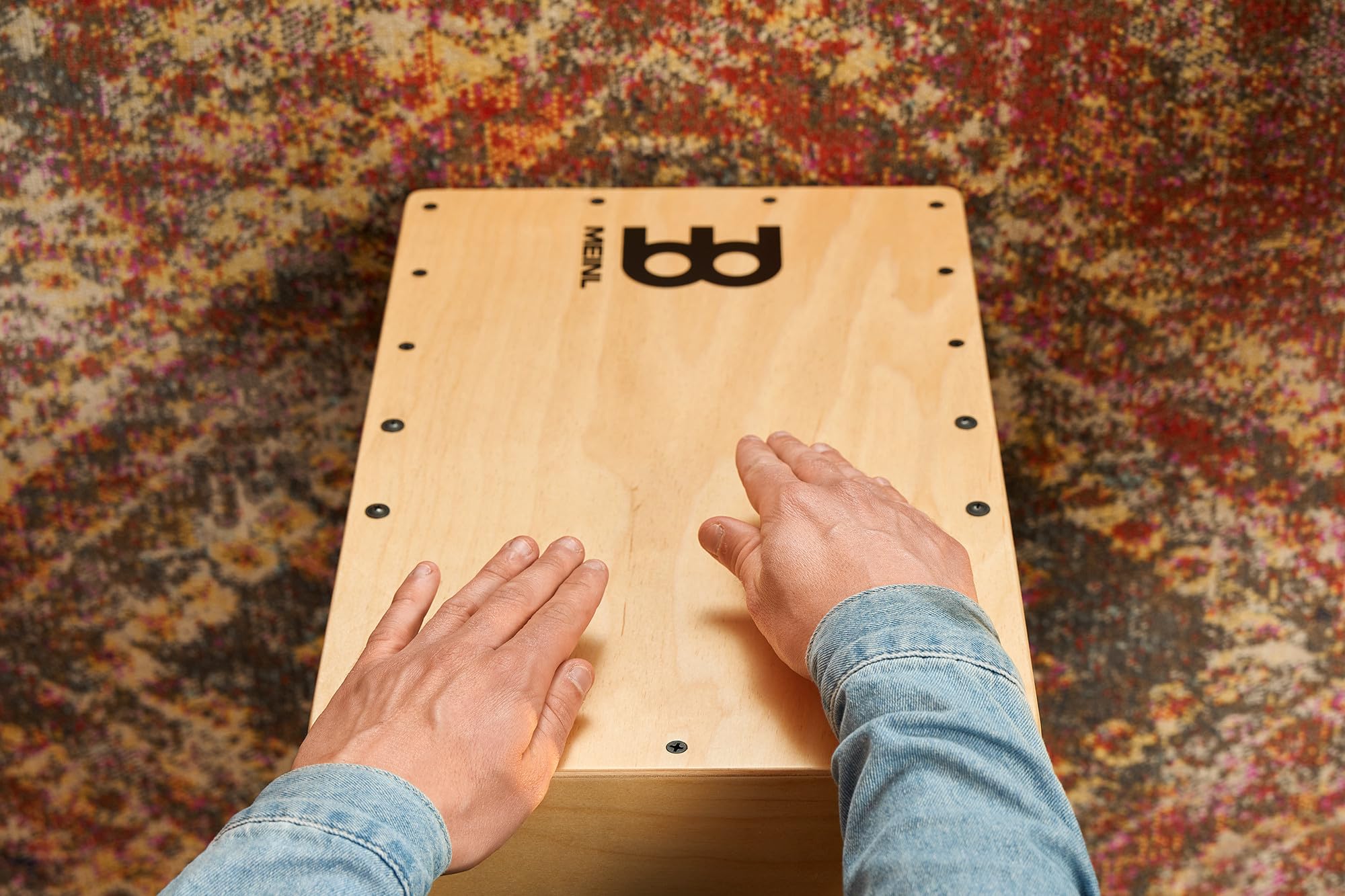 Meinl Percussion Pickup Woodcraft Cajon - Grande Drum Box con Pickup, Rullante e Basso - Superficie di Suono in Betulla del Baltico (PWC100B)
