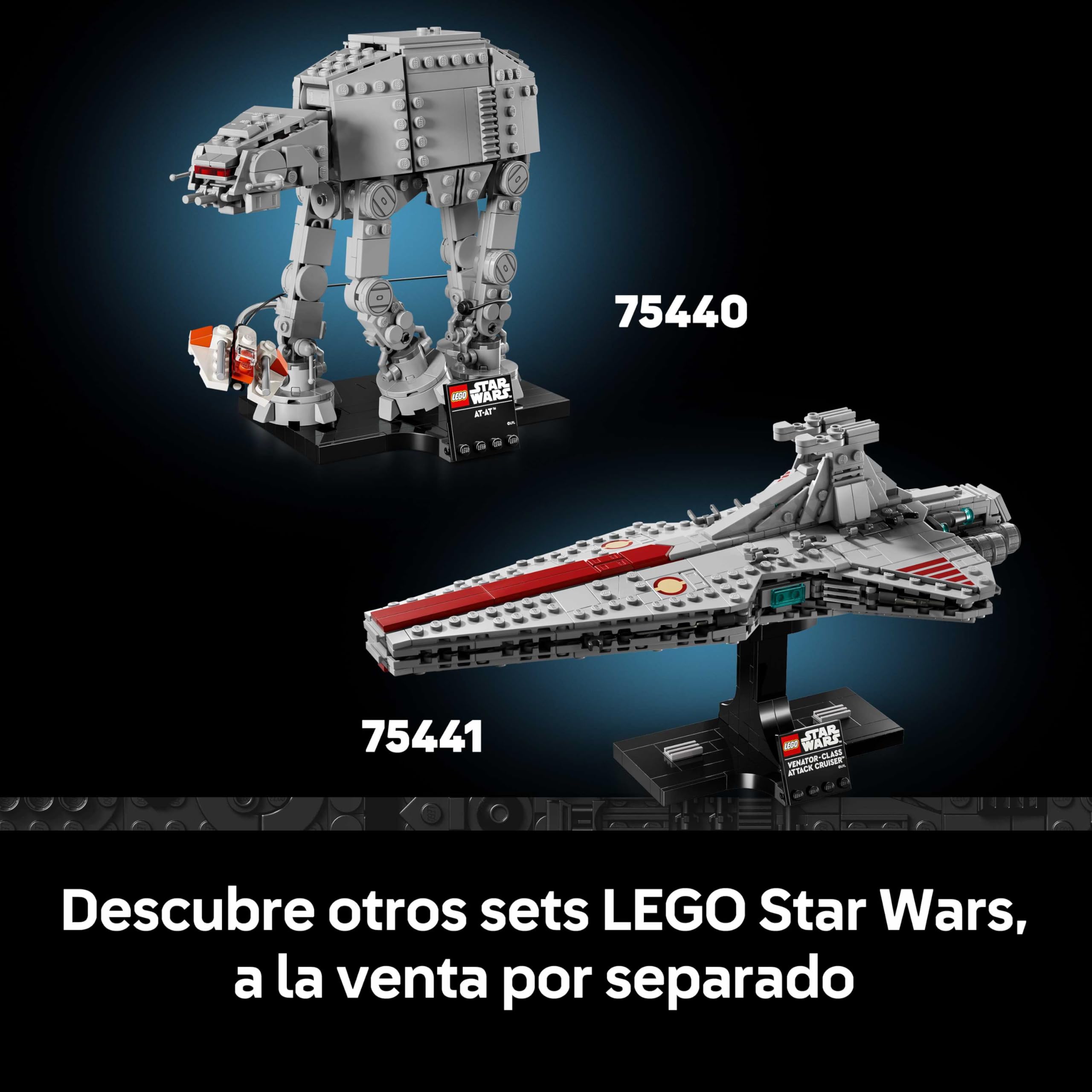 LEGO Star Wars 75441 Crucero de Ataque Clase Venator - Maqueta para Construir para Adultos de Nave de la República - Decoración para el Salón - Regalo de Colección para Fans de La Venganza de los Sith