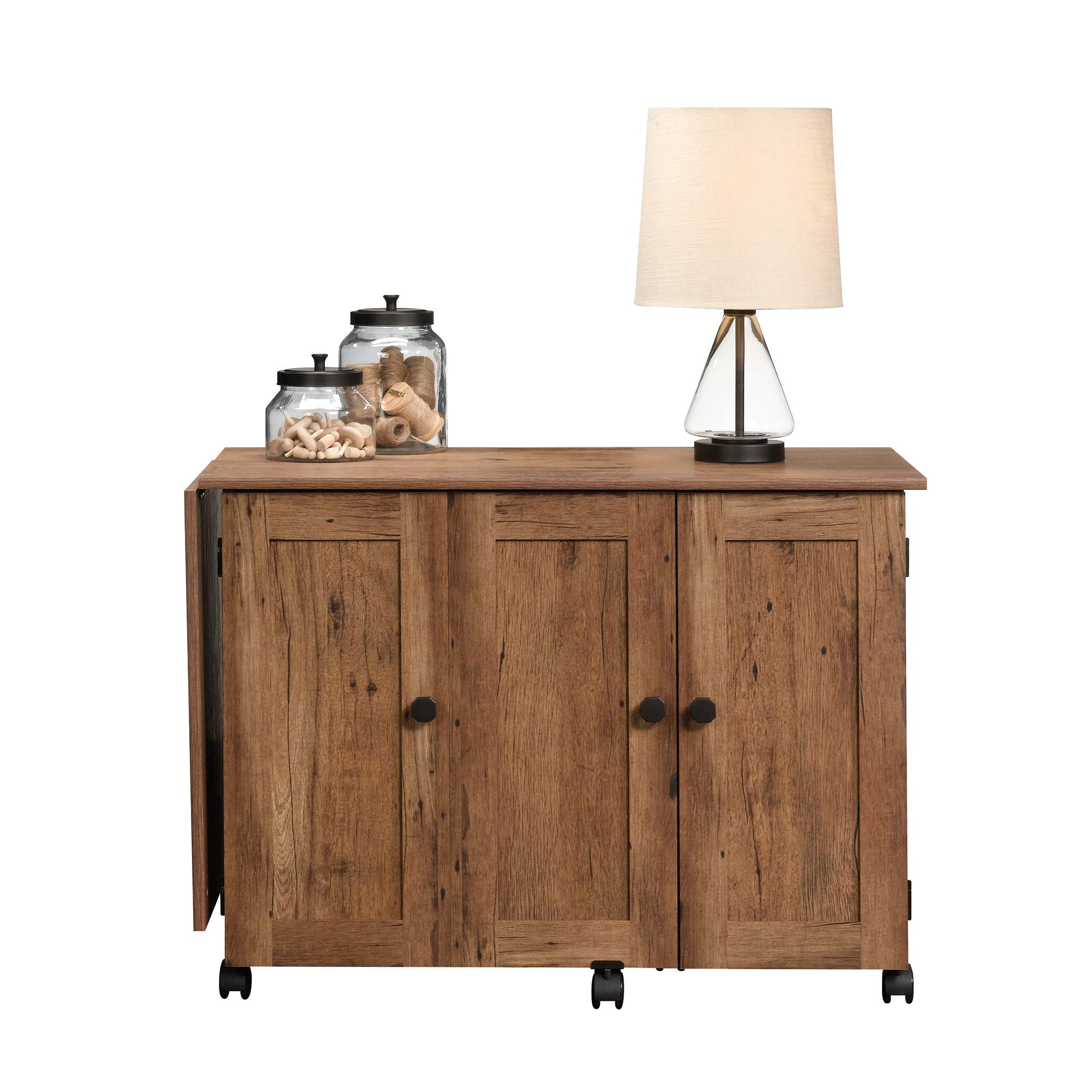 Sauder Miscellaneous Storage Sewing/Craft Cart, Vintage Oak finish