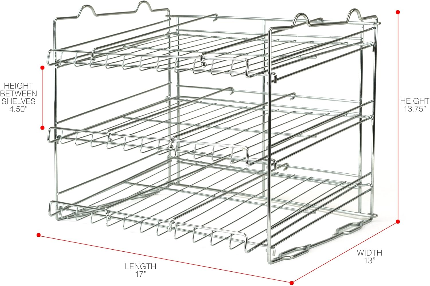 Sorbus Can Organizer Rack, 3-Tier Stackable Can Tracker & Pantry Cabinet Organizer Holds up to 36 Cans, Great Storage for Canned Foods, Drinks, and more in Kitchen, Cupboard, Pantry