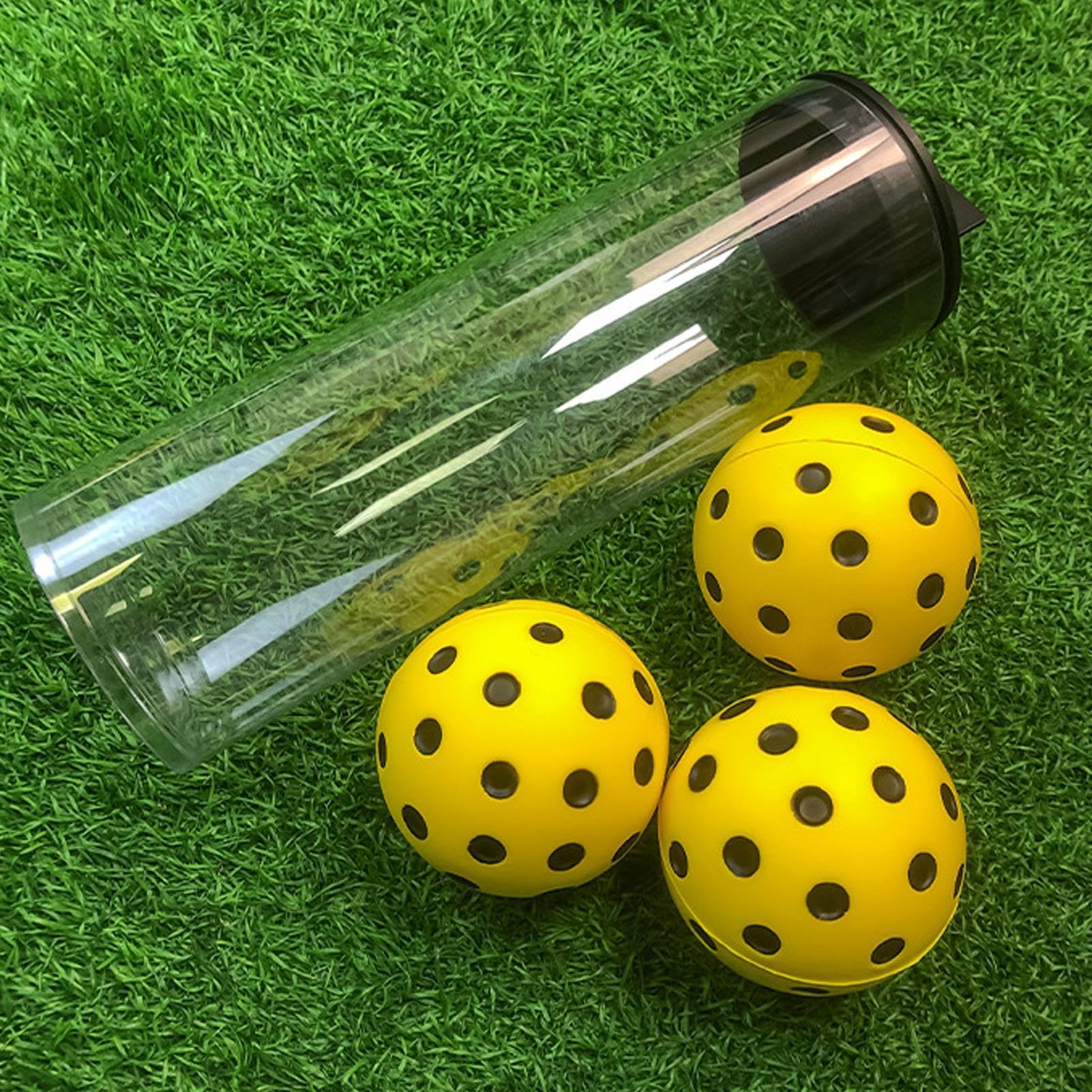 Set di 3 palline da pickleball silenziose in schiuma, silenziose, per esercitarsi, 74 mm, per riscaldarsi, silenziose e silenziose
