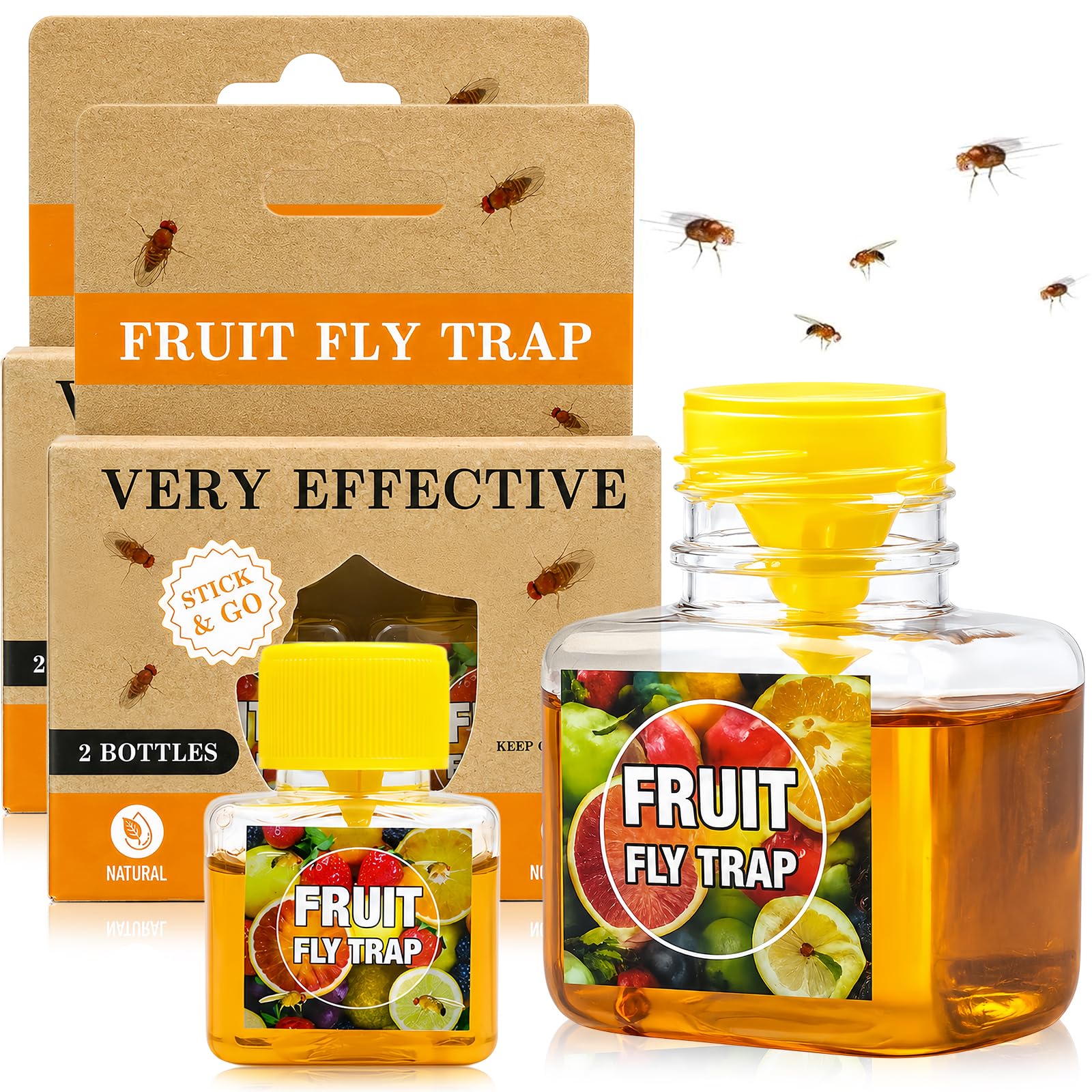 Fruit Fly Trap Paper Catcher - Instantly Attracts (4pcs-B)