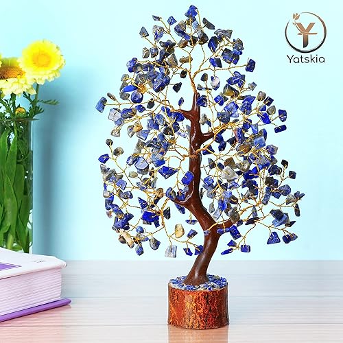 Miniatura 6 de Lapislázuli - Árbol de chakras, árbol de lapislázuli, gema de lapislázuli, árboles artificiales, árbol de la vida, árbol de piedra, decoración de