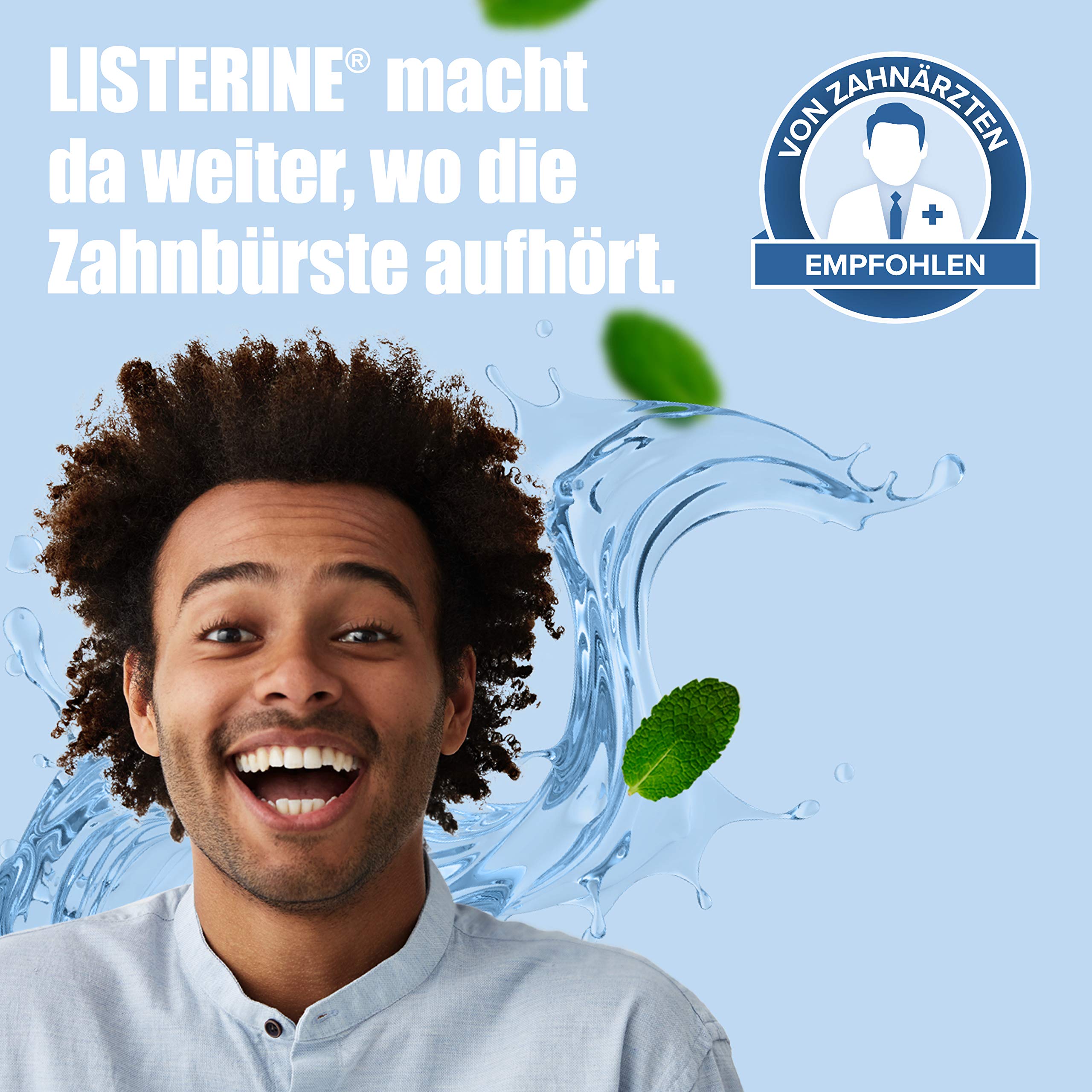 Listerine Enjuague bucal Advanced White antibacteriano para dientes blancos y encías saludables (3 x 500 ml)