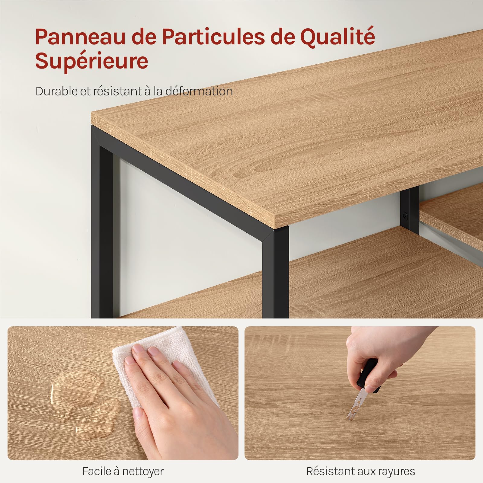 WOLTU Étagère de Rangement avec Armoire, Bibliothèque Étagère