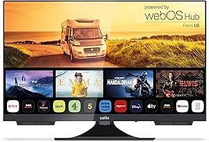 Cello C2224WS 12 Volt 22 inch Traveller Smart Frameless TV, Pitch Perfect Speakers