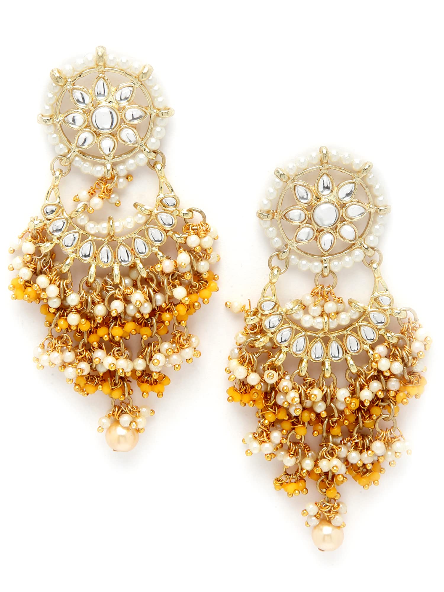 See full amazon price history chart for Karatcart Yellow Crystal and Pearl Kundan Dangler Earrings for Women Karatcart Yellow Crystal and Pearl Kundan Dangler Earrings for Women (B0B3X8MRKL) Amazon Price History, Amazon Price Tracker