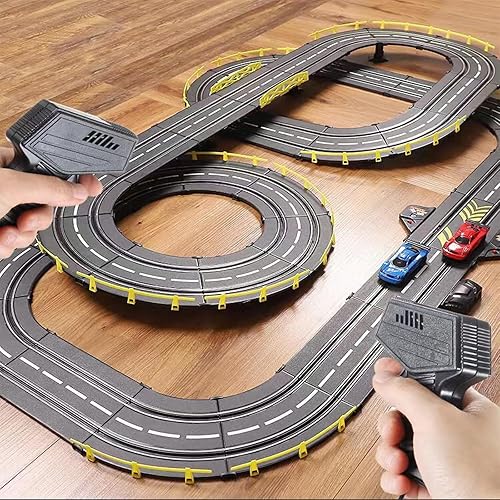 Miniatura 4 de Slot Car Race Track Sets Electric Race Car Track,Juguetes para edades de 6-8 8-12, Juego de Carreras Dual 2 Controladores de Mano 2 Pista Circular