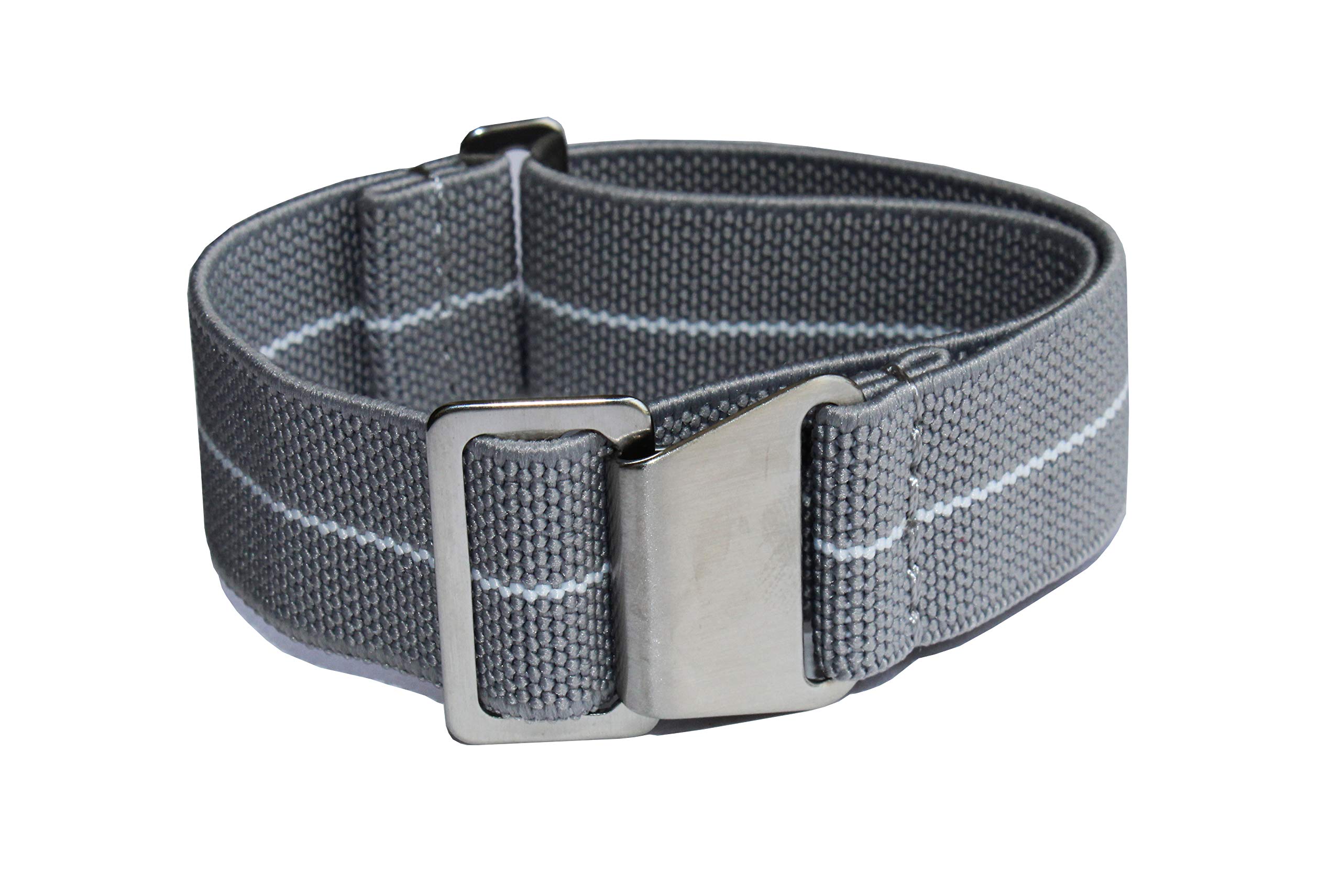WAMD Elastic Parachute Style Watch Straps/Bands - 20mm Elastic NATO Watch Straps (Grey and White Center line) (B07TXGNBZL) Amazon Price History, Amazon Price Tracker