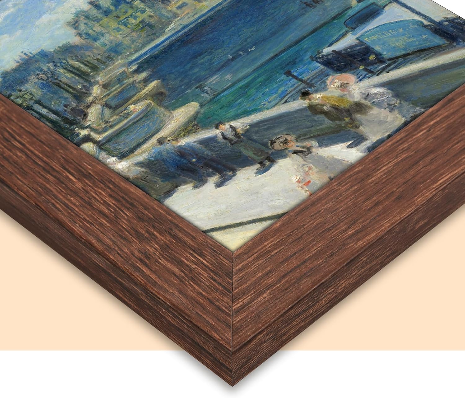 solid wood 22x28 frame - single frame, rustic walnut 22 x 28 poster frame for artwork, puzzles, photos and movie posters picture frames 22" x 28"