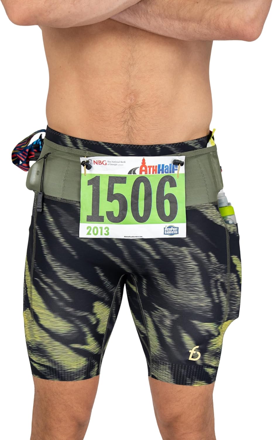 FlipBelt Men's Trail Run Compression Shorts