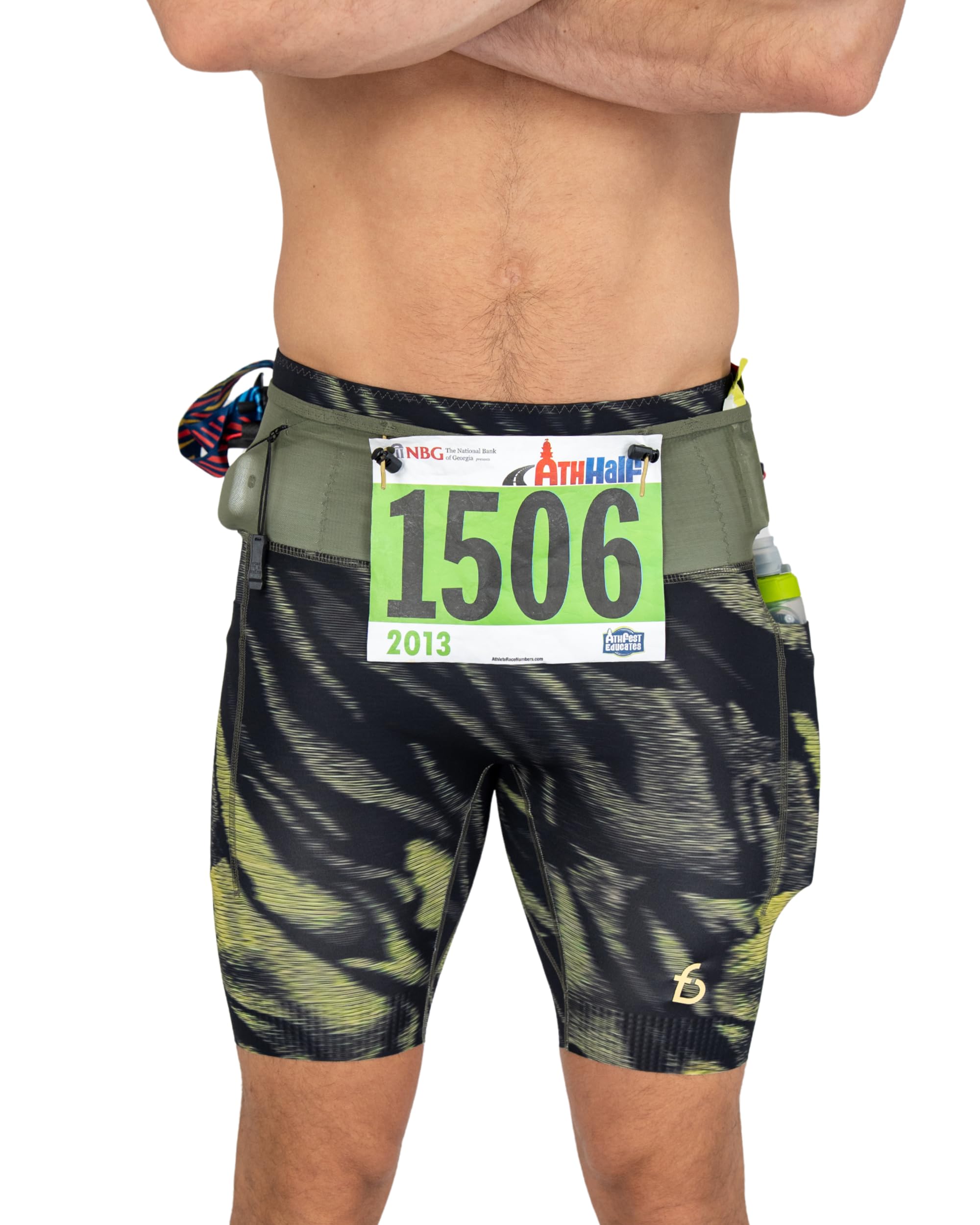 FlipBelt Men's Trail Run Compression Shorts