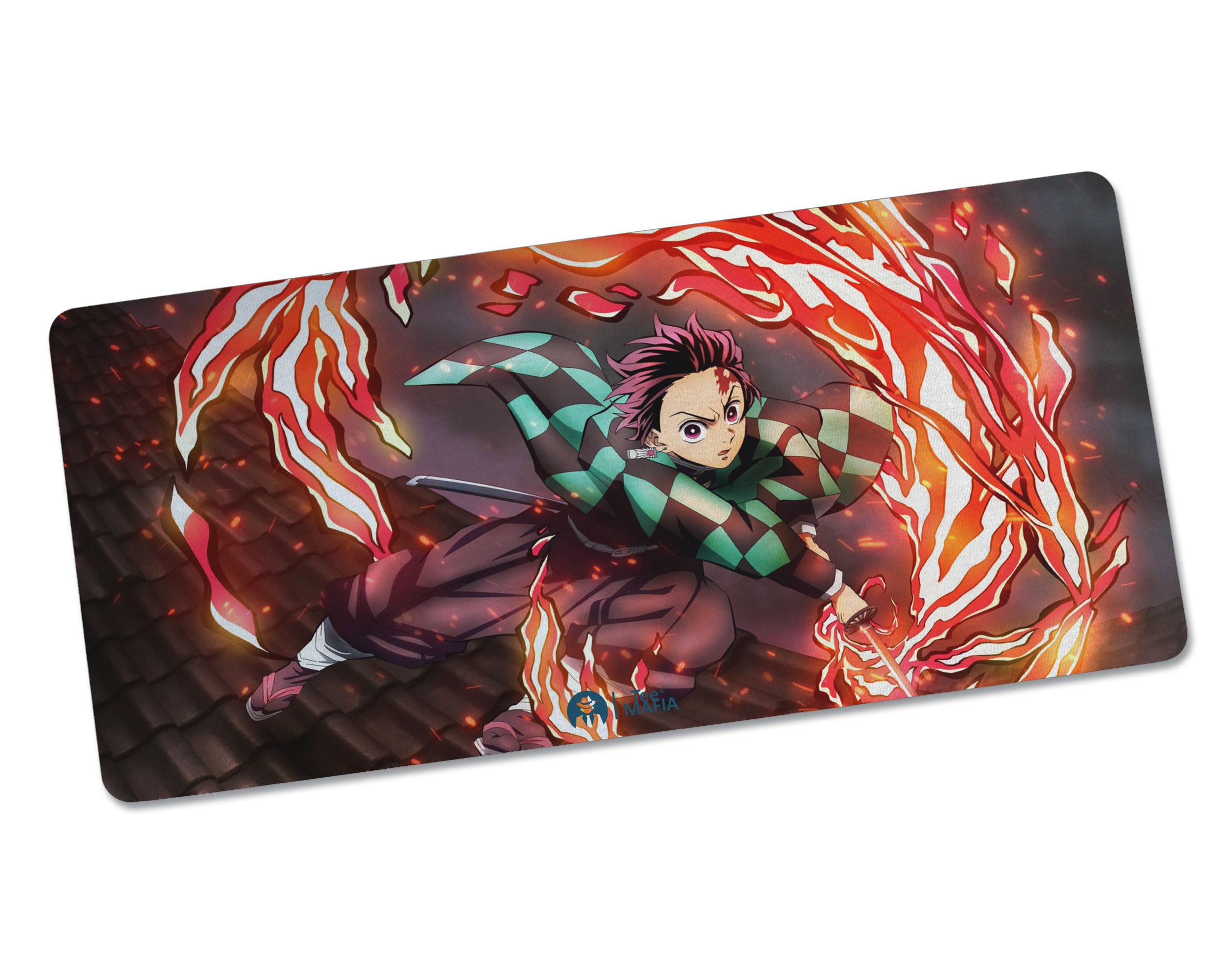 Tee Mafia Tanjiro Demon - The Slayer - Anime Series Mouse Mat - Printed Large Extended XXL Mouse Pad for Laptop, Desktop, PC for Gaming Table Mat - Anti-Skid Rubber - [11 x 23in] - Pack of 1 (D5)-image-12