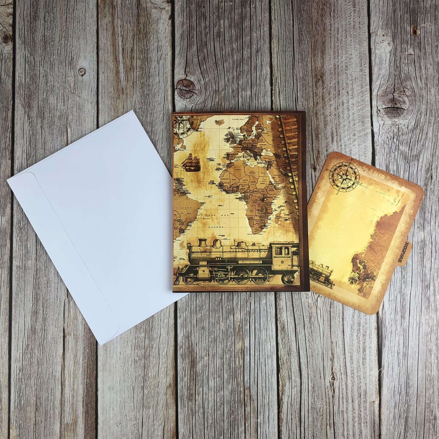 Fathers Day Card – 3D Pop-Up Vintage Steam Train, Handcrafted Locomotive Design | Unique Father's Day Card for Dad, Husband, Grandpa, or Train Lovers on Birthday or Anniversary - Image 3